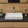 Alfi Brand ALFI brand ABC902-W White 24" Modern Rectangular Above Mount Ceramic Sink ABC902-W